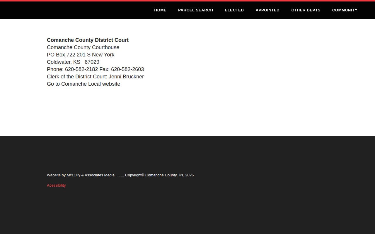 Comanche County released inmate court record clerk access