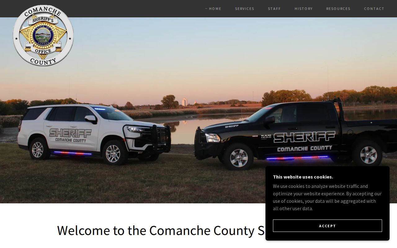 Comanche County release records Sheriff website navigation